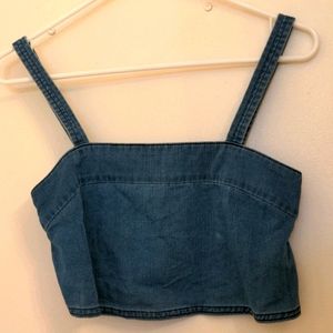 EUC Pasha Denim Crop Top